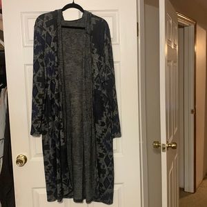 Patterned opened sweater